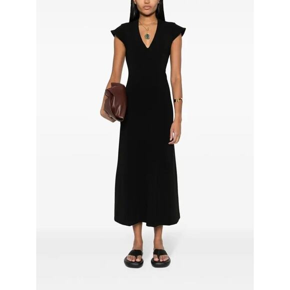 Dorothee Schumacher Pure Comfort Jersey Maxi DressBlackSZ M
